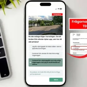 Alla 1000 körkortsfrågor och teoriprov från 2026 + steg för steg kursen (Tillgång i 60 dagar) Bil och Moped